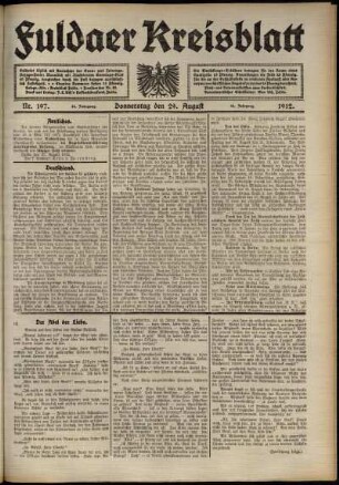 Ausgabe vom Donnerstag, den 29. August 1912.