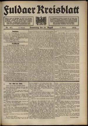 Ausgabe vom Donnerstag, den 29. August 1912.