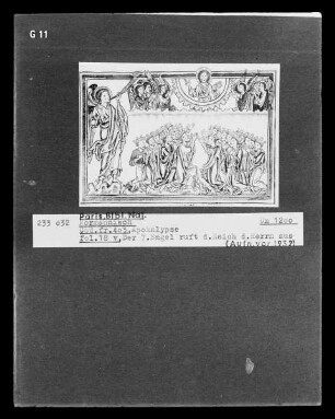 Apokalypse — Der siebte Engel ruft das Reich des Herrn aus, Folio fol. 18 verso