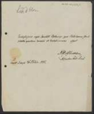 Brief von Alexis Eduard Lindblom an Regensburgische Botanische Gesellschaft
