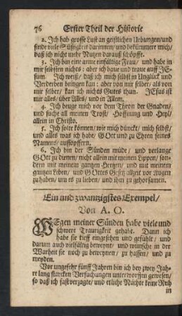 Ein und zwantzigstes Exempel/ Von A. O.