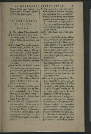 De Arboribus In Genere. Cap. III