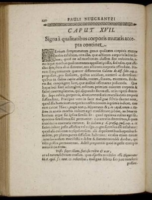 Caput XVII. Signa a qualitatibus corporis mutatis accepta continet.