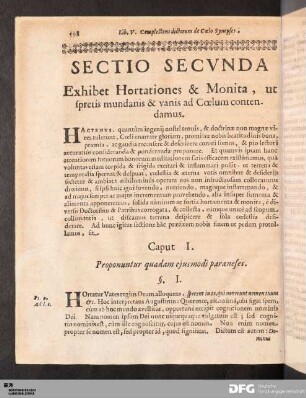 Sectio Secunda