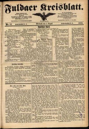 Ausgabe vom Mittwoch, den 05. August 1903.