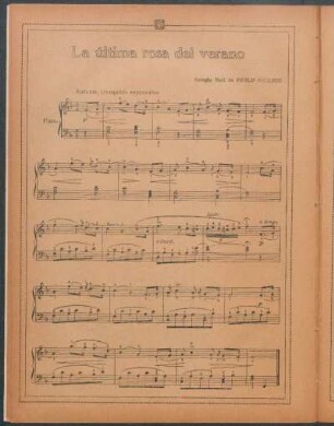 La última rosa del verano - [Partitura] : Andante, tranquillo, expressivo