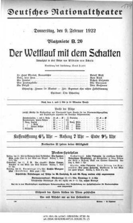 Der Wettlauf mit dem Schatten