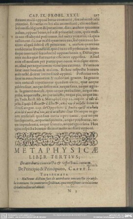 Metaphysicae, Liber Tertius
