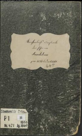 Kirchenbuchduplikat der katholischen Gemeinde Sandebeck, Kreis Höxter (GHT 1851-1860). (Gemeinde: Katholische Gemeinde Sandebeck)