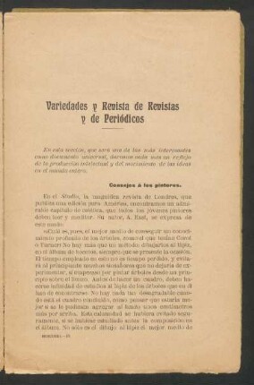 Consejos á los pintores.