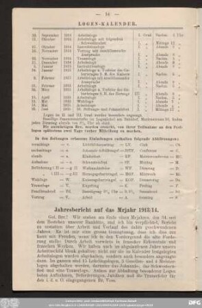 Logen-Kalender.