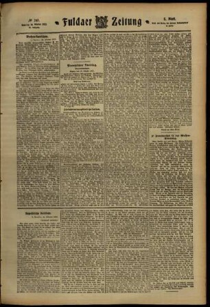 Dritte Ausgabe vom Samstag, den 26. Oktober 1912.