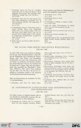 IX. Ausgewählte Einzelfunde vom Gesamtbereich des Gräberfeldes
