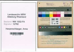 Entnazifizierung Anna Harpenschlaeger, geb. 23.09.1919 (Filialleiterin)
