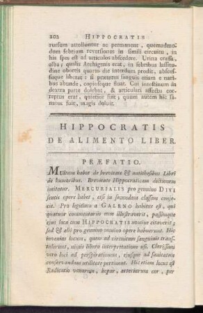 Hippocratis De Alimento Liber