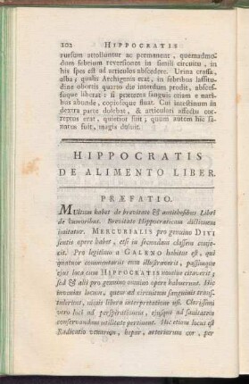 Hippocratis De Alimento Liber