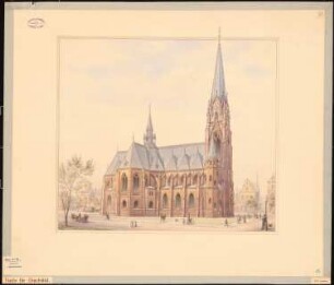 Evangelische Kirche, Hamburg-Eimsbüttel: Perspektivische Ansicht