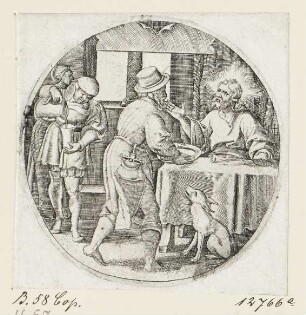 Speisung der Hungrigen, Blatt 1 der Folge "Werke der Barmherzigkeit"