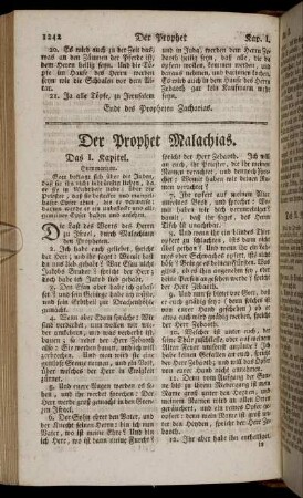 Der Prophet Malachias.