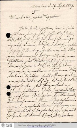 Brief vom 27.09.1907