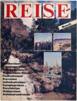 Sonderdruck des Reisebüros der DDR über "Reisen in befreundete Länder"