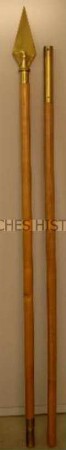 Fahnenstange zu Ehrenbanner zum 40. Jahrestag der Gründung der DDR