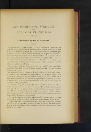 Les Productions Végétales Des Colonies Francaises.
