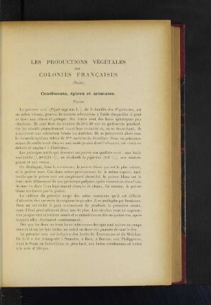 Les Productions Végétales Des Colonies Francaises.