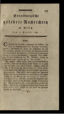 28. Stück, den 5. Aprill, 1783.