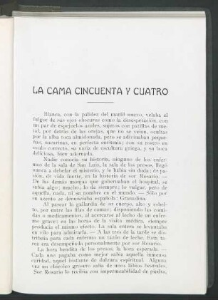 La cama cincuenta y cuatro