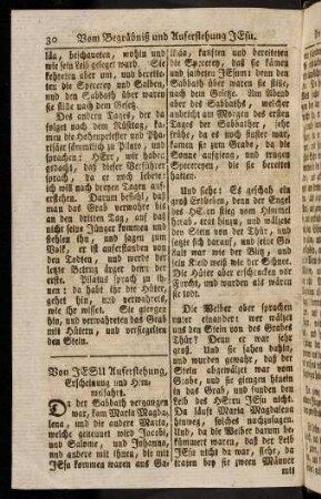 30-39, Von Jesu Auferstehung, Erscheinung und Himmelfahrt; ...