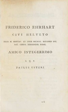 Friderico Ehrhart Civi Helveto ...