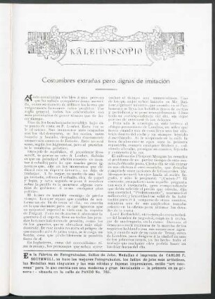 Kaleidoscopio : Costumbres extrañas pero dignas de imitación