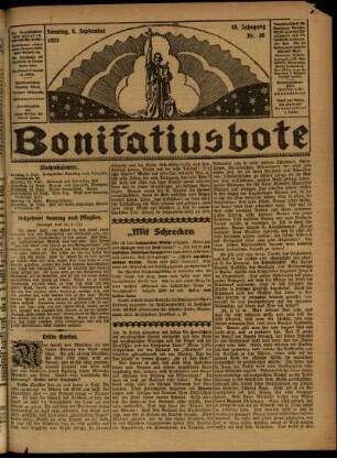 Ausgabe vom Sonntag, den 09. September 1923.