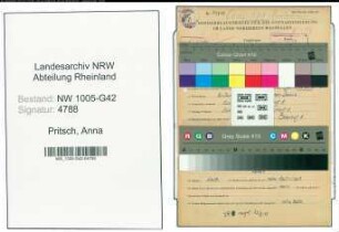 Entnazifizierung Anna Pritsch , geb. 02.06.1904 ()