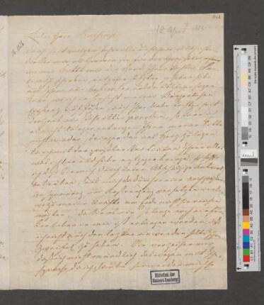 Brief an Herrn Bassenge