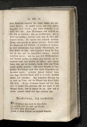 Verstellung, sich verstellen.