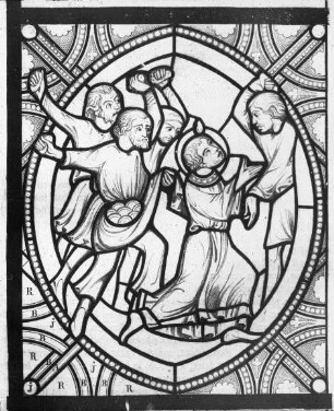 Bourges, Steinigung, Glasfenster, Kathedrale St. Etienne