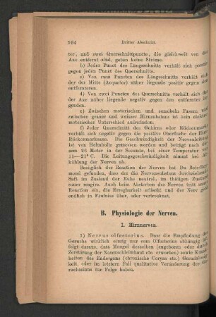 B. Physiologie der Nerven.