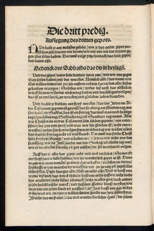 Die dritt predig.