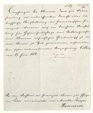 Schriftstück mit eigenhändiger Unterschrift