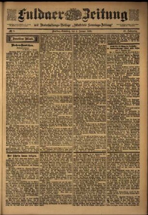 Zweite Ausgabe vom Samstag, den 04. Januar 1902.