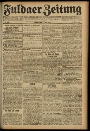 Ausgabe vom Freitag, den 01. Juni 1917.
