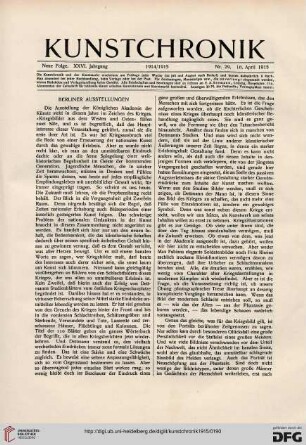 Heft 29 (16. April 1915)