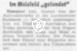 Im Maisfeld "gelandet"