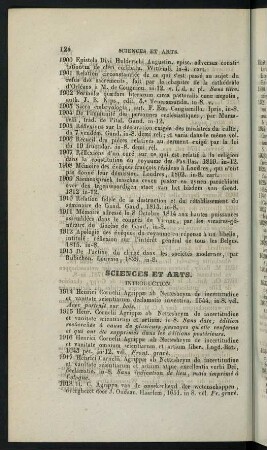 124-173, Sciences et Arts
