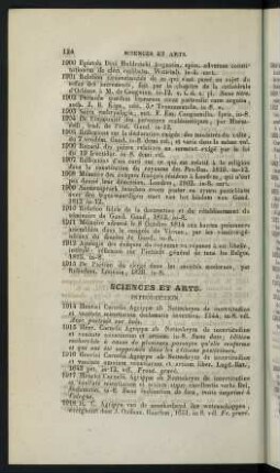 124-173, Sciences et Arts