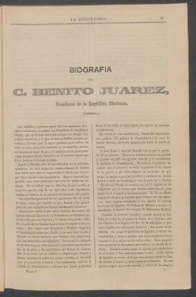 Biografía del C. Benito Juárez, Presidente de la República Mexicana. - [Continuación.]