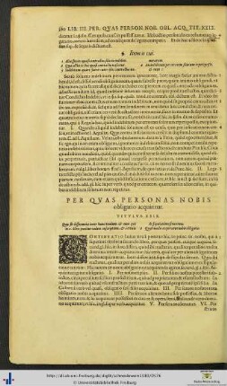 Titulus XXIX. Per quas personas nobis obligatio acquiritur.