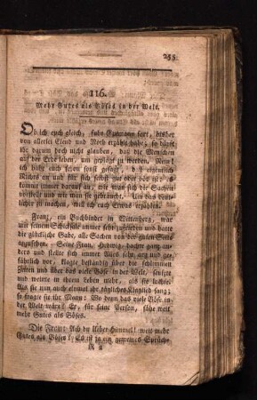 116. Mehr Gutes als Böses in der Welt.